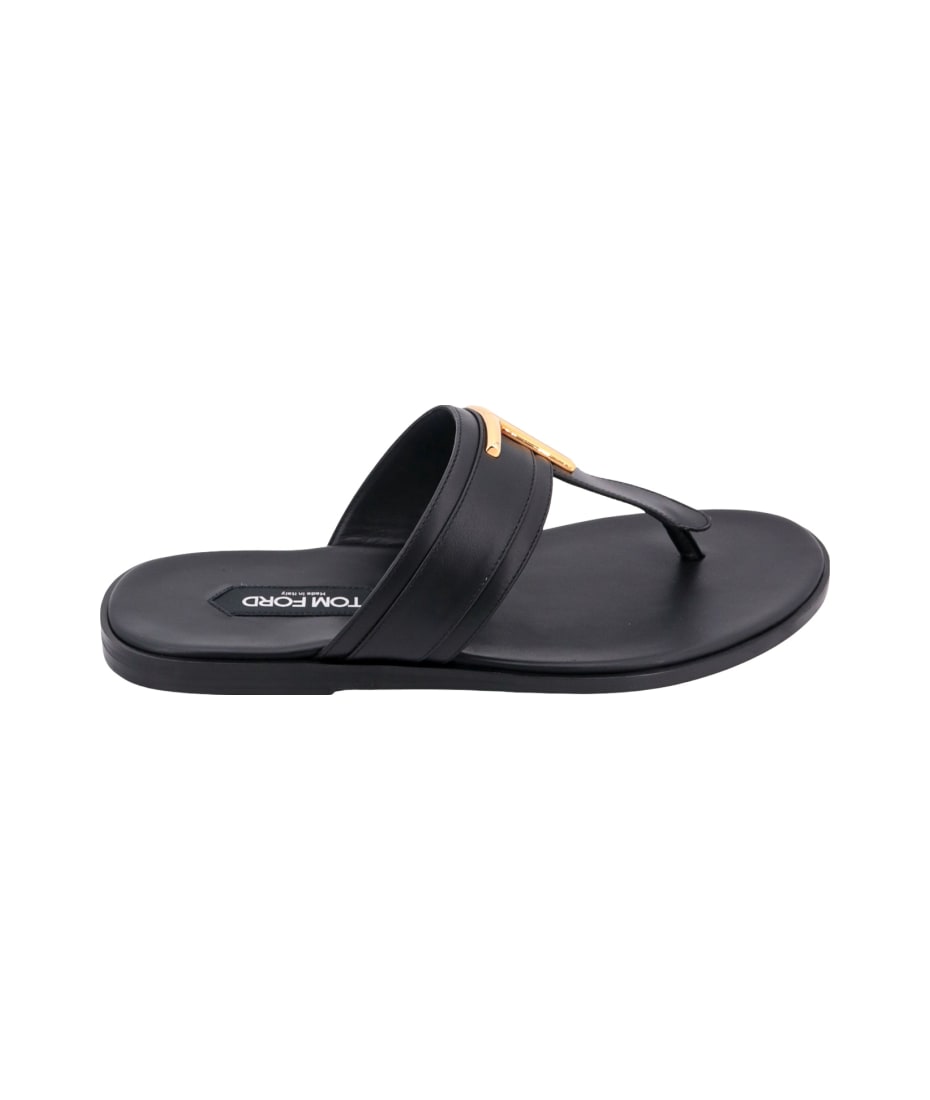 【関税&送料込】Tom Ford Sandals TOM FORD Zenith chain-embellished leather slingback sandals