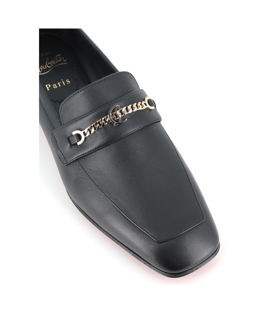 VIP【送料関税込】ChristianLouboutin Mj Loafers Black Leather MJ Moc leather loafers in black - Christian Louboutin