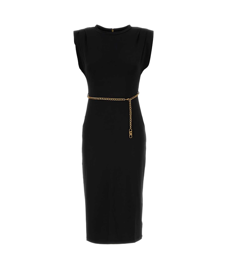 ワンピース Michael Kors FW25 Black jersey dress (MT5831SH6J BLACK) Michael Kors Black Jersey Dress | italist