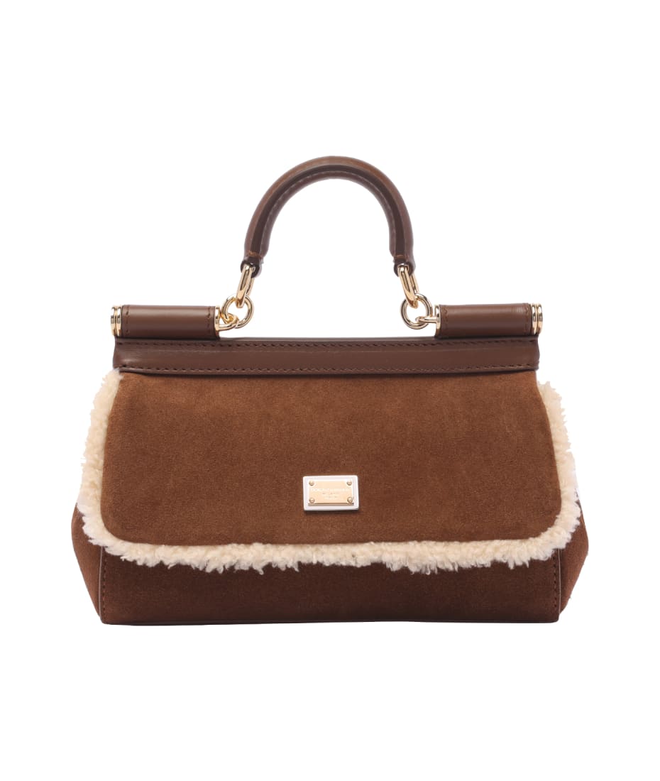 Dolce & Gabbana Small Sicily Leather Handbag