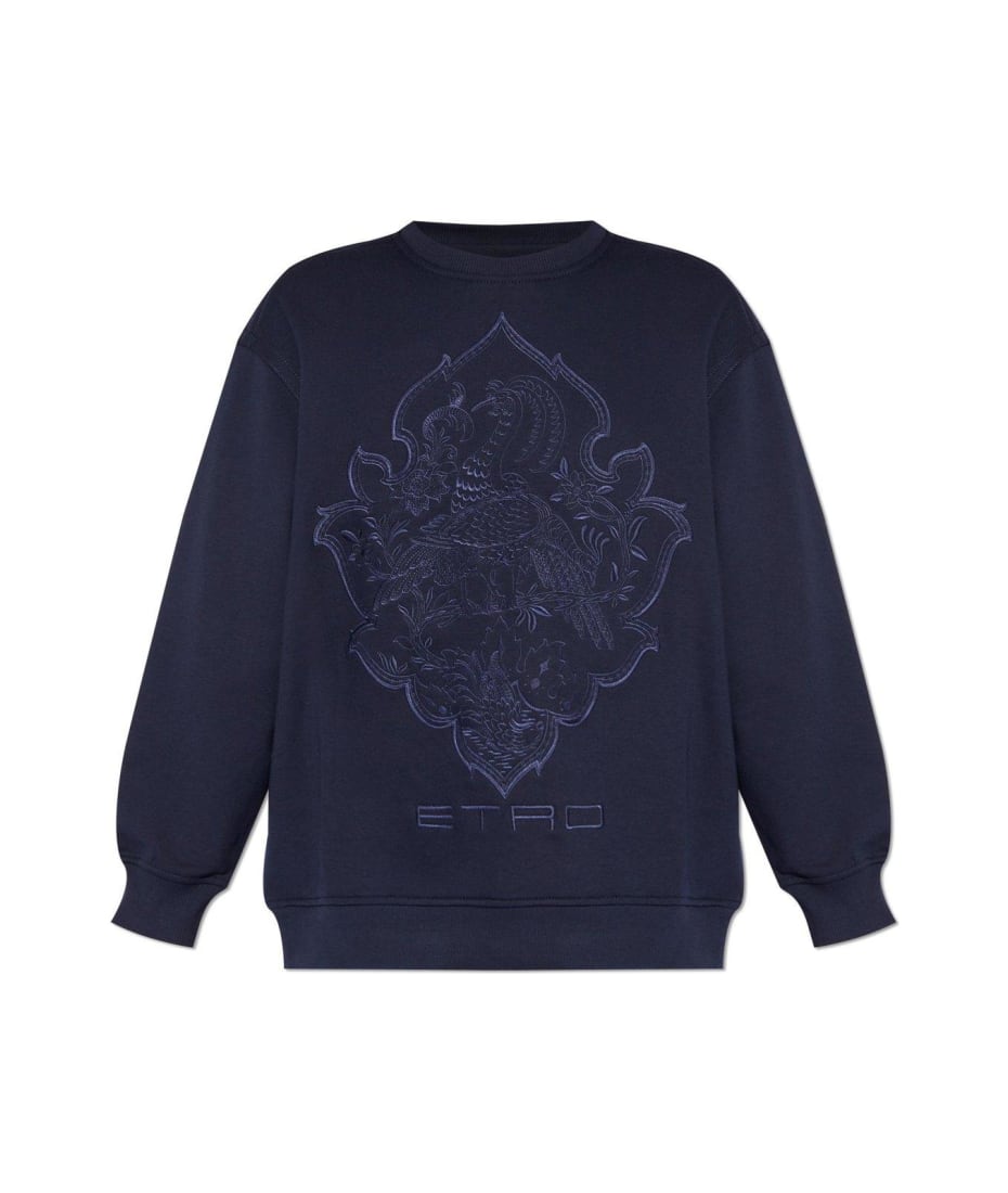 ETRO ロコ刺繍クルネックスウェットシャツ WRMB0002AR255 S9001 Etro Logo Embroidered Crewneck Sweatshirt | italist, ALWAYS