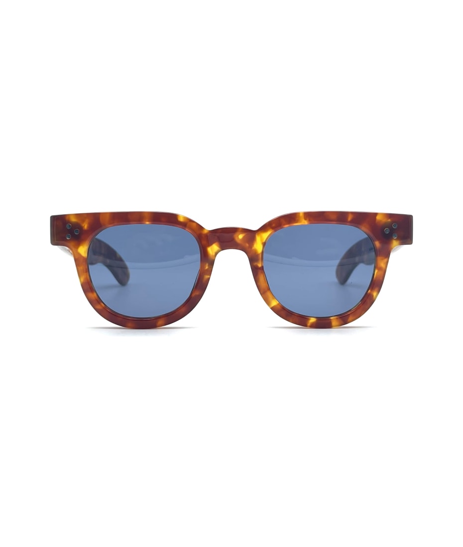 Julius Tart Optical Fdr 46x24 - Light Tortoise / Blue Lens 
