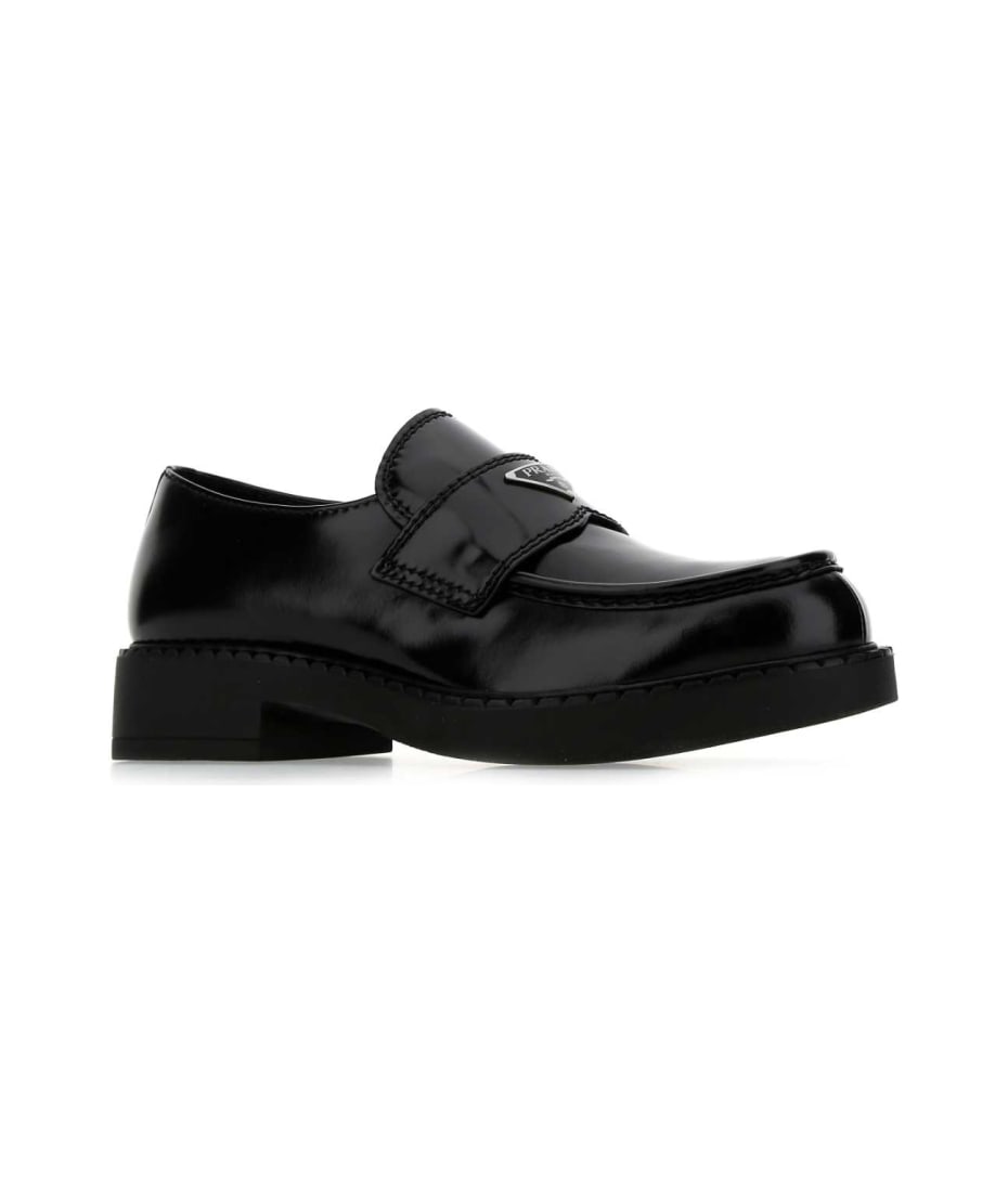 Prada Black Leather Loafers - NERO