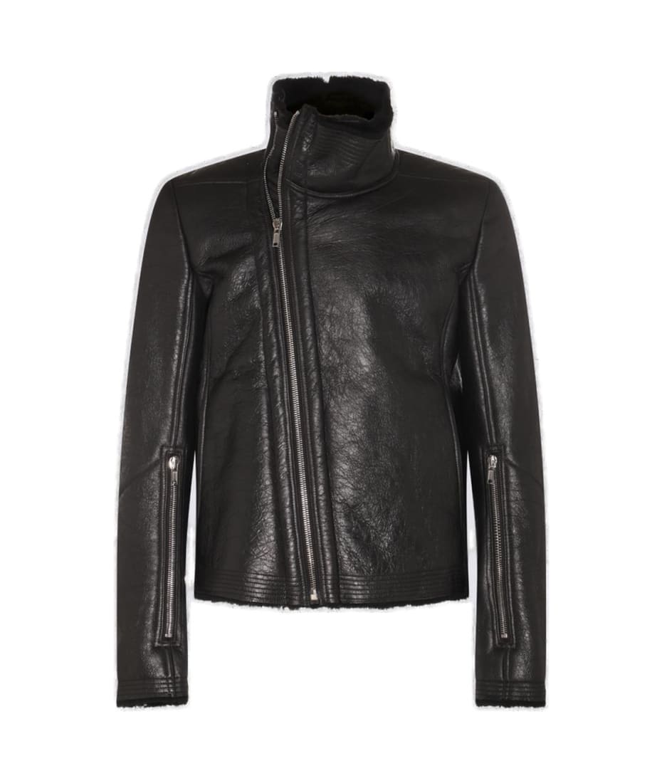 Rick Owens Bauhaus Zip Detailed Leather Jacket | italist, ALWAYS