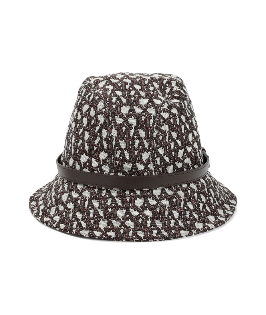 ハット Max Mara Cappello Bucket Con Logo Allover All-over Logo Patterned Bucket Hat Max Mara | italist