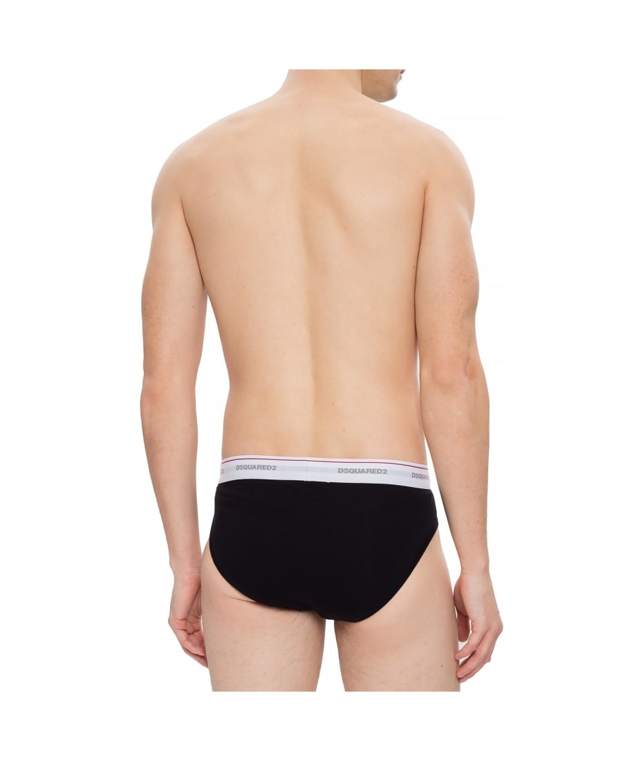 ショーツ Dsquared Briefs With Logo DSQUARED2 logo-waistband Pack Of Three Briefs | Black | FARFETCH
