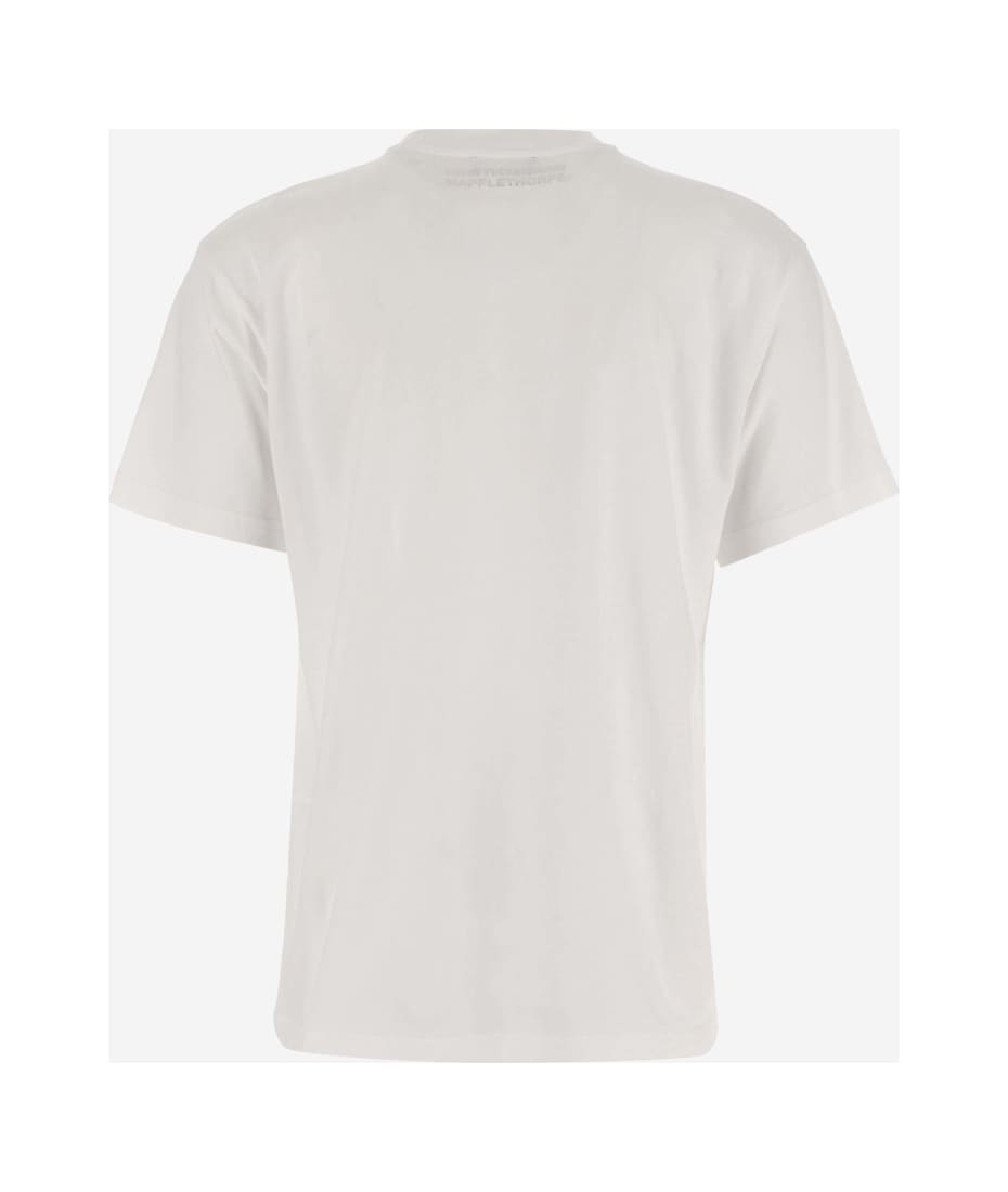 Honey Fucking Dijon Cotton T-shirt With Graphic Pattern - White