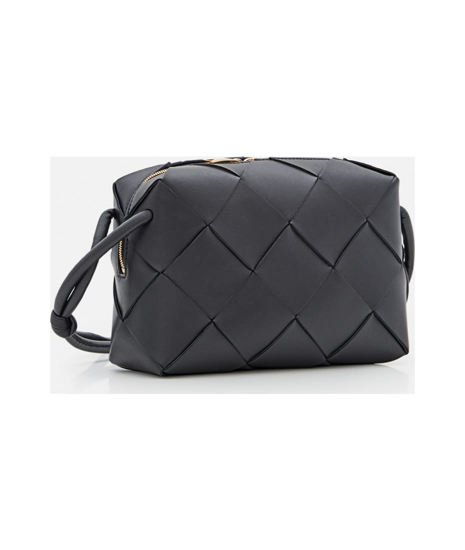 BOTTEGA VENETA, Woven Intreccio Nappa Leather Baguette Pochette, BLACK, Women