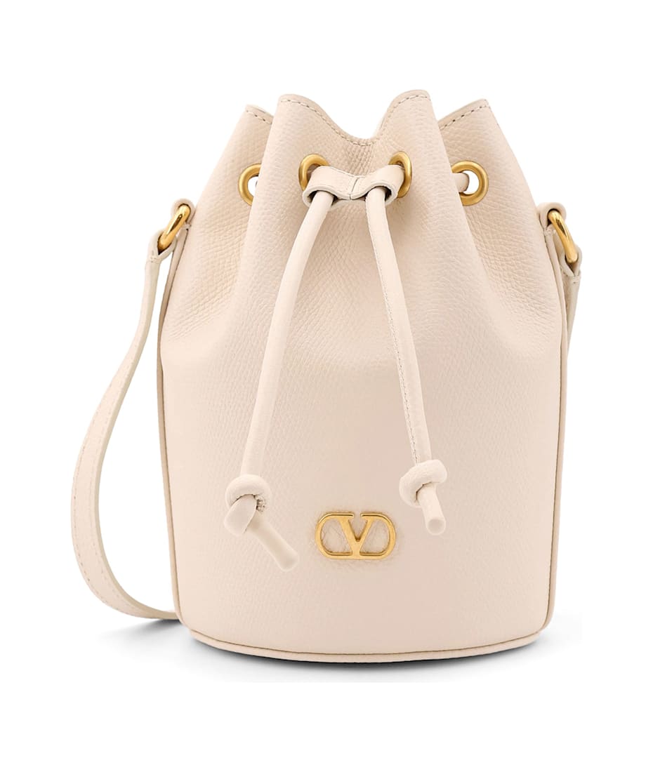 【関税&送料込】Valentino Garavani Ivory Leather Bucket Bag Valentino Garavani Ivory Leather Bucket Bag | italist