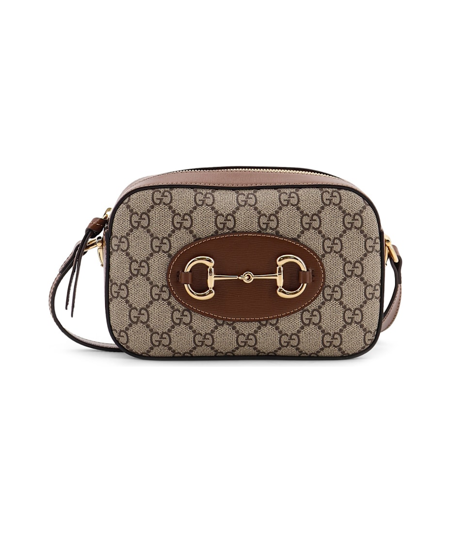 ショルダーバッグ・ポシェット GUCCI 1955 Horsebit GG Supreme leather shoulder bag Gucci Horsebit 1955 medium shoulder bag in GG Supreme/brown