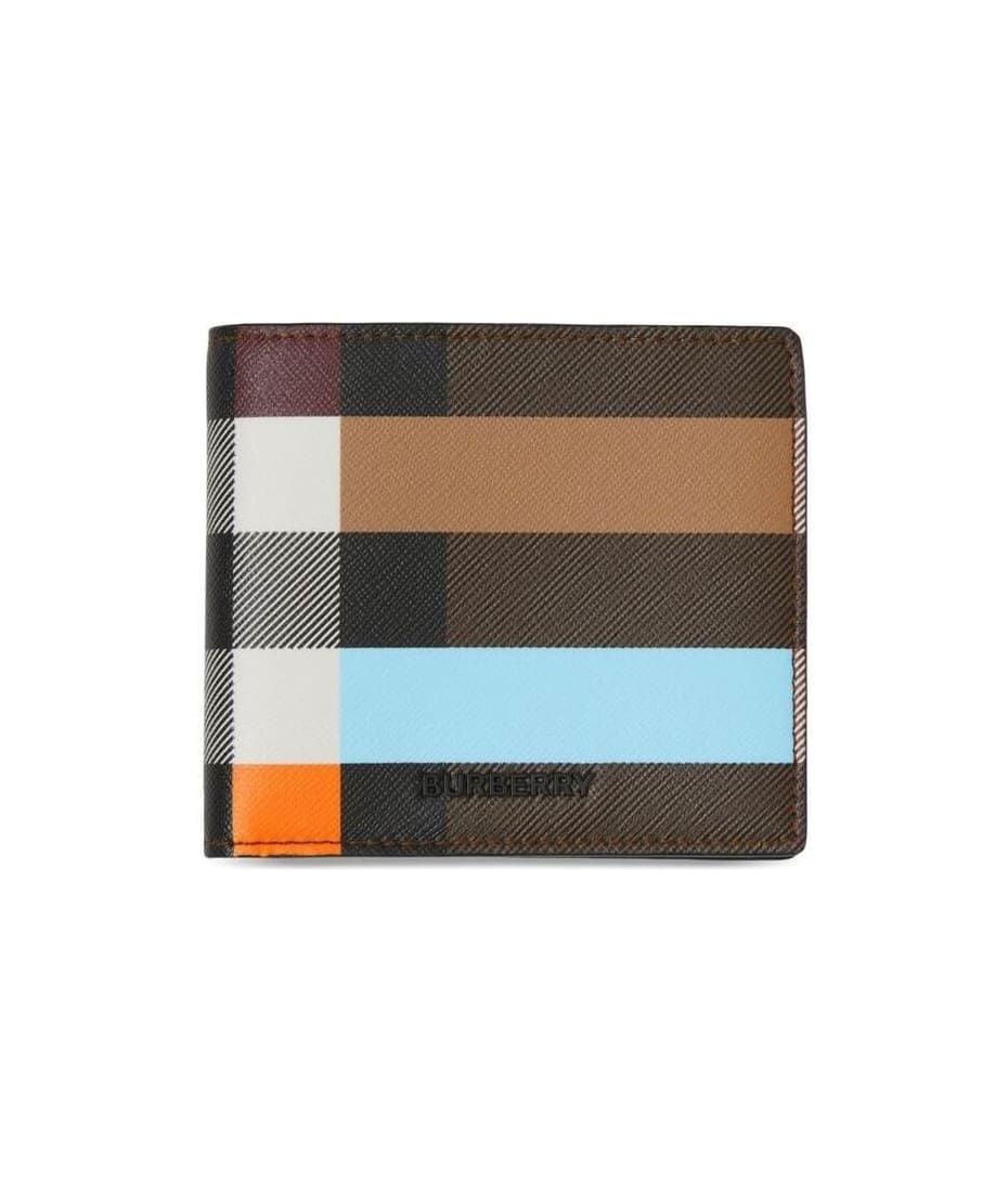 Burberry Multicolor Bi-fold Wallet With Colour-block Check Design In Cotton  Blend | italist, ALWAYS LIKE A SALE