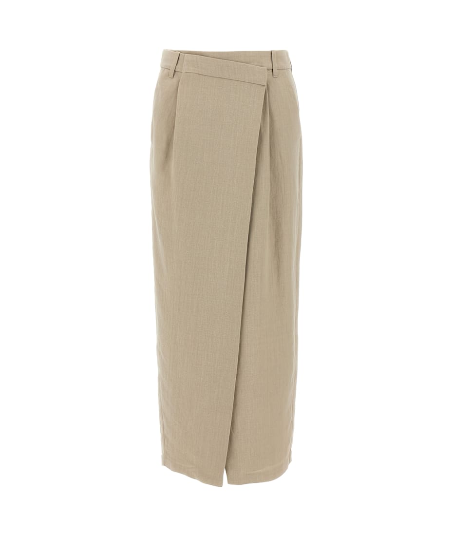 スカート BRUNELLO CUCINELLI SS25 'Wrap' skirt (MH540G3814 C600) Brunello Cucinelli Wrap Skirt | italist