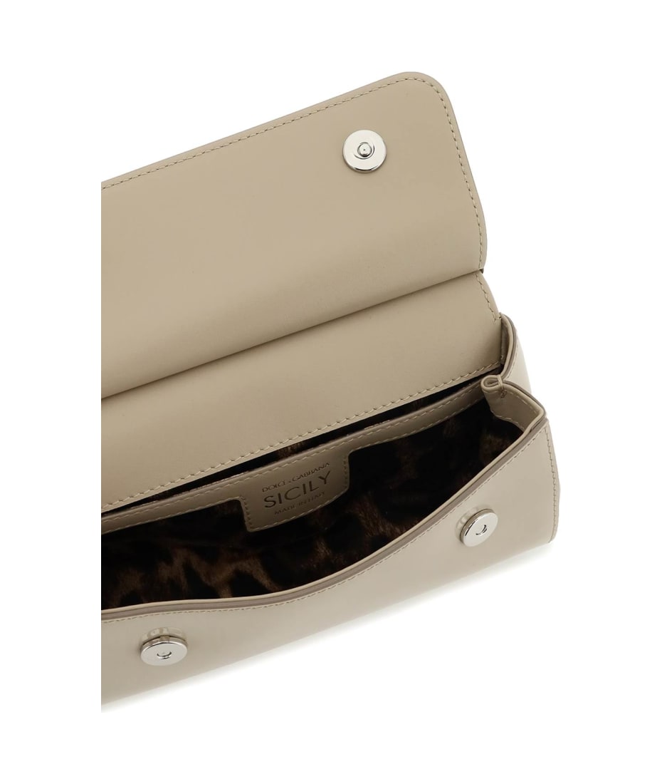 Dolce & Gabbana Patent Leather Small 'sicily' Bag - CAPPUCCINO 2 (Beige)