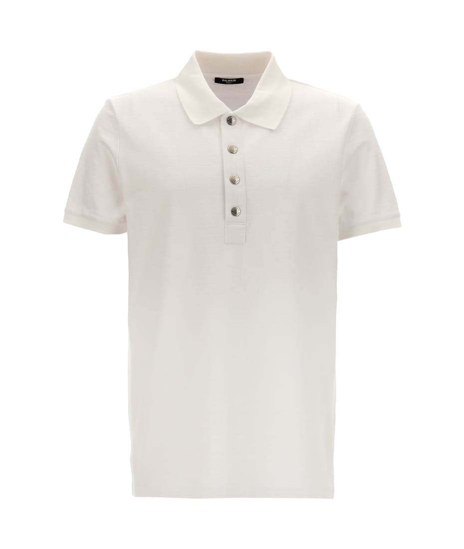 Tシャツ・カットソー BALMAIN FW24 'Monogram' polo shirt (DH1GB000JB82 0FA) Balmain 'monogram' Polo Shirt | italist