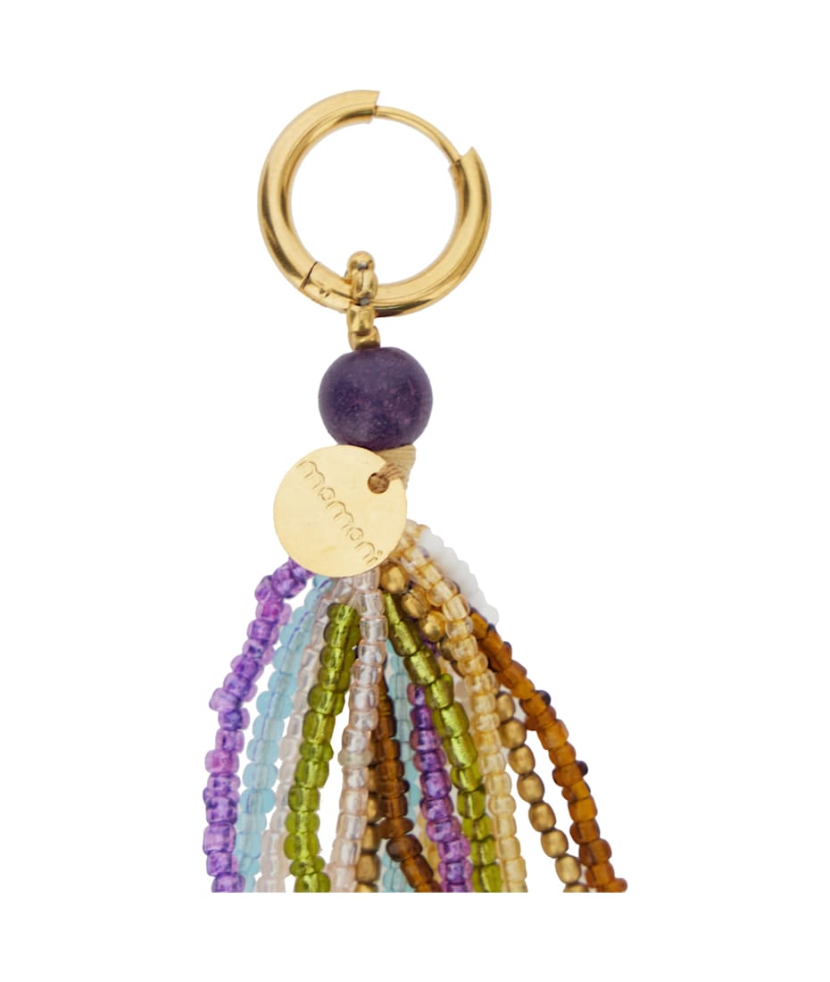Momonì 'wai' Multicolor Hoop Earrings With All-over Beads