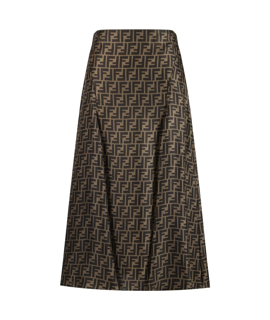 スカート FENDI SS25 MIDI SKIRT LINEN LOOK 37 (FQ7634AUOK F1RX1) WOOL FF MIDI SKIRT for Women - Fendi | Biffi