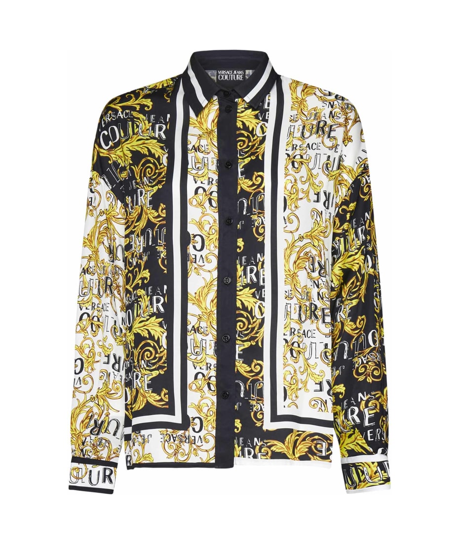 Versace Jeans Couture Multicolor Shirt With All-over Couture Logo