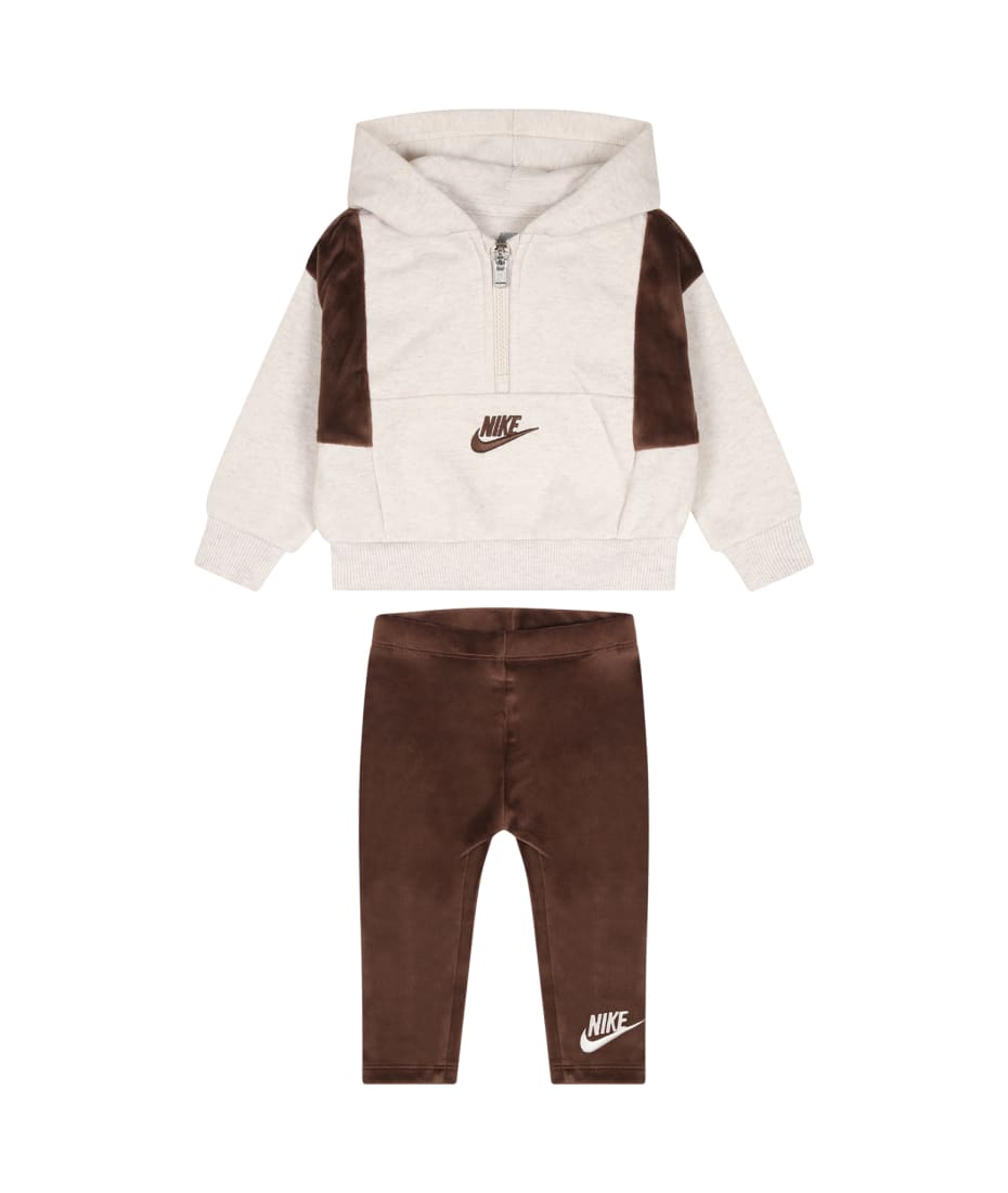 Nike Baby Girls 12-24 Months Long Sleeve Velour Hoodie & Jogger