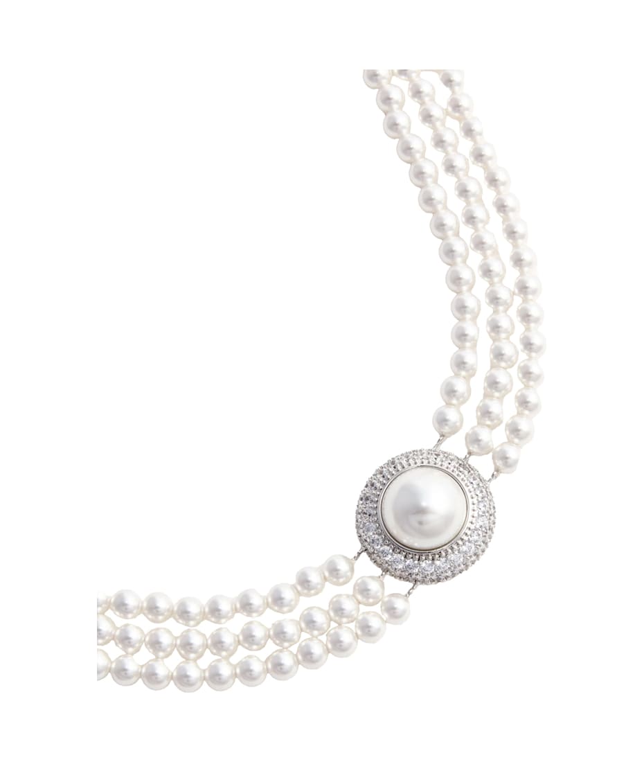 self-portrait Small Crystal Pearl Choker | italist