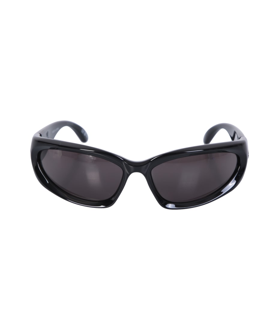 Balenciaga Swift Oval Black Sunglasses アイウェア 通販 | italist