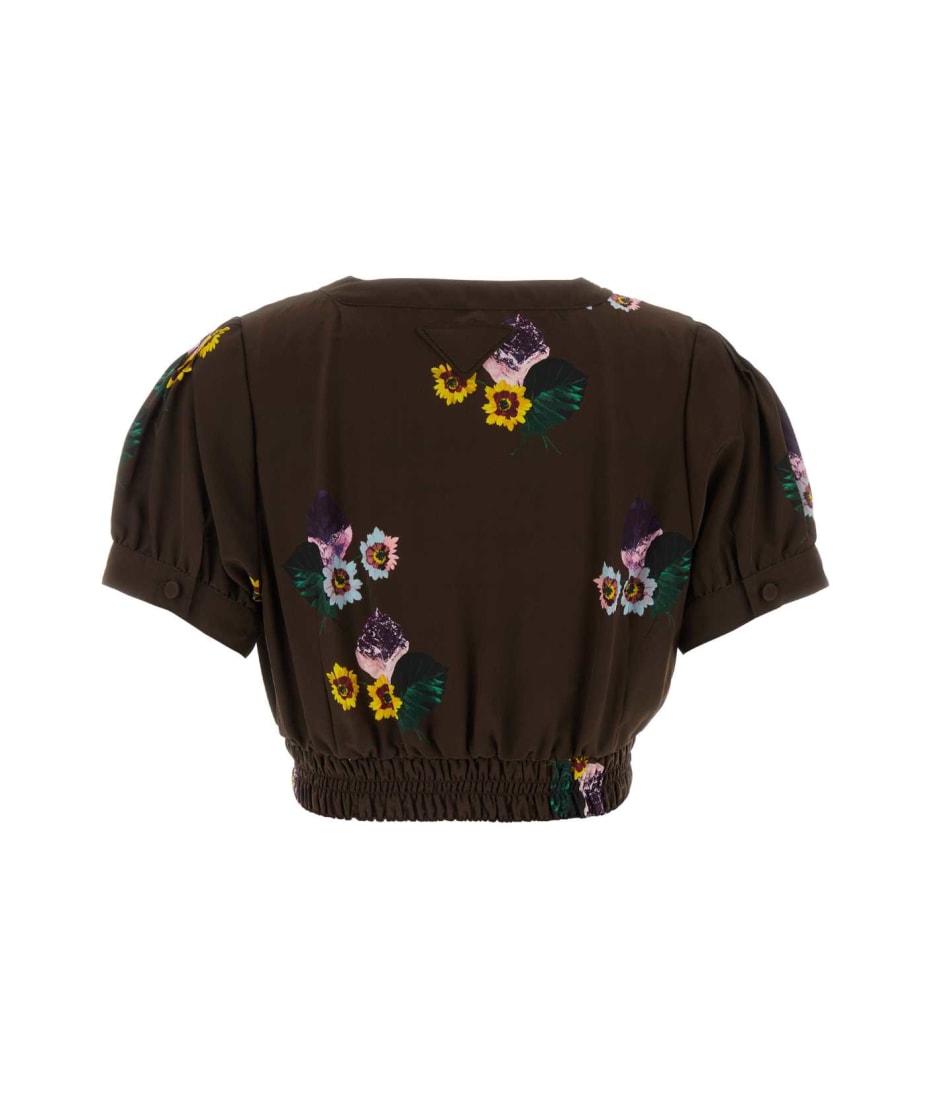 【送料&関税込】Prada Printed Poly Pongee Crop-top Prada Printed Poly Pongee Crop-top | italist