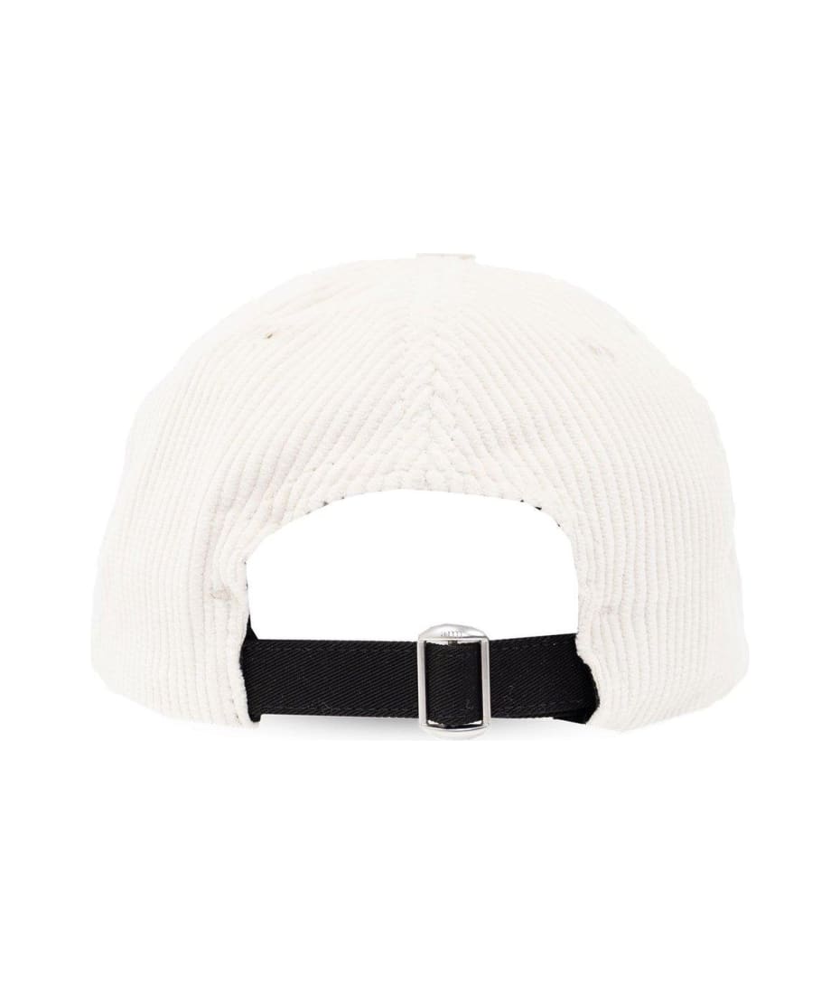 Black Logo-embroidered cotton-corduroy baseball cap, Saint Laurent