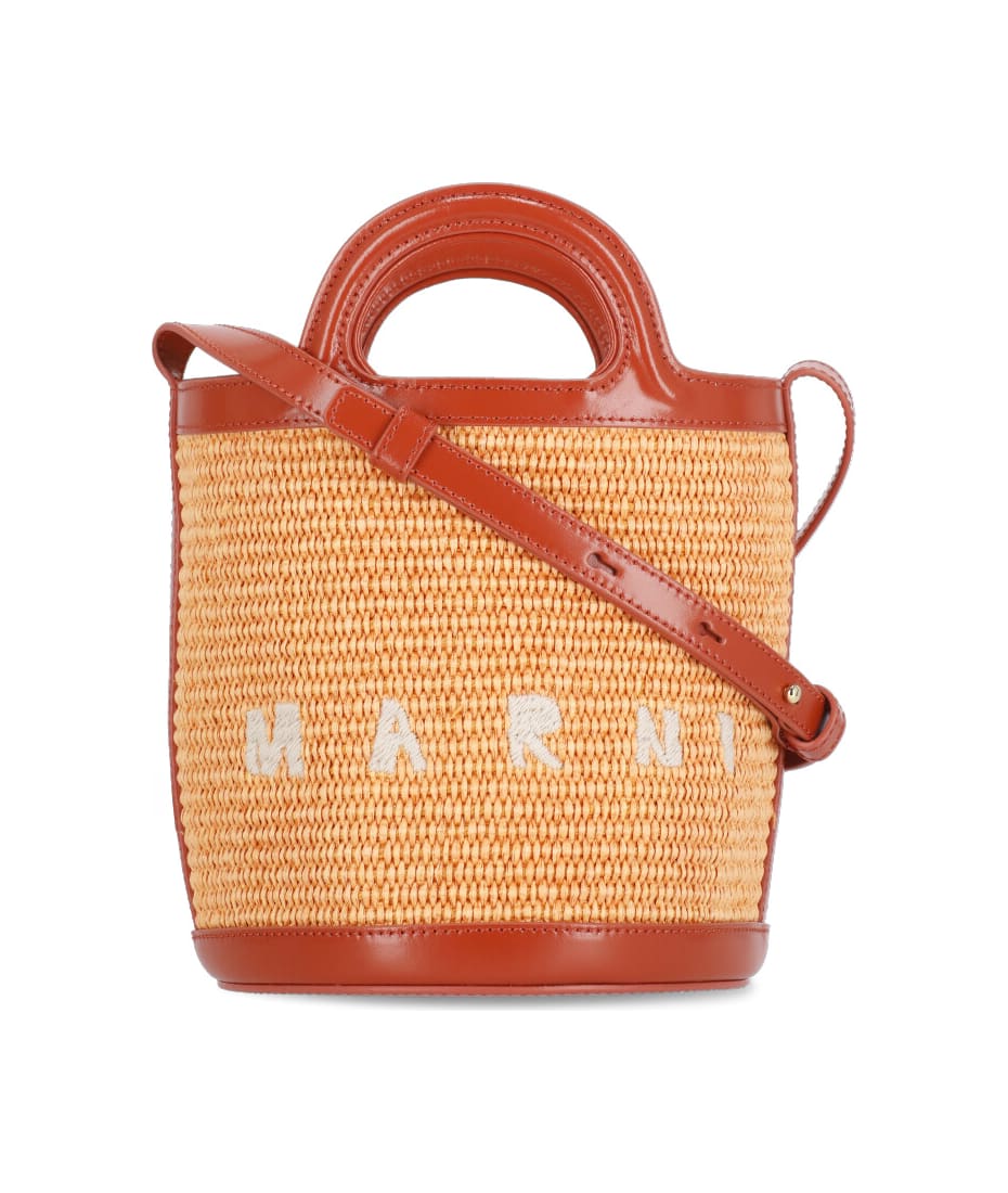 MARNI バッグ Deep blue leather Trunkaroo crossbody bag | Marni