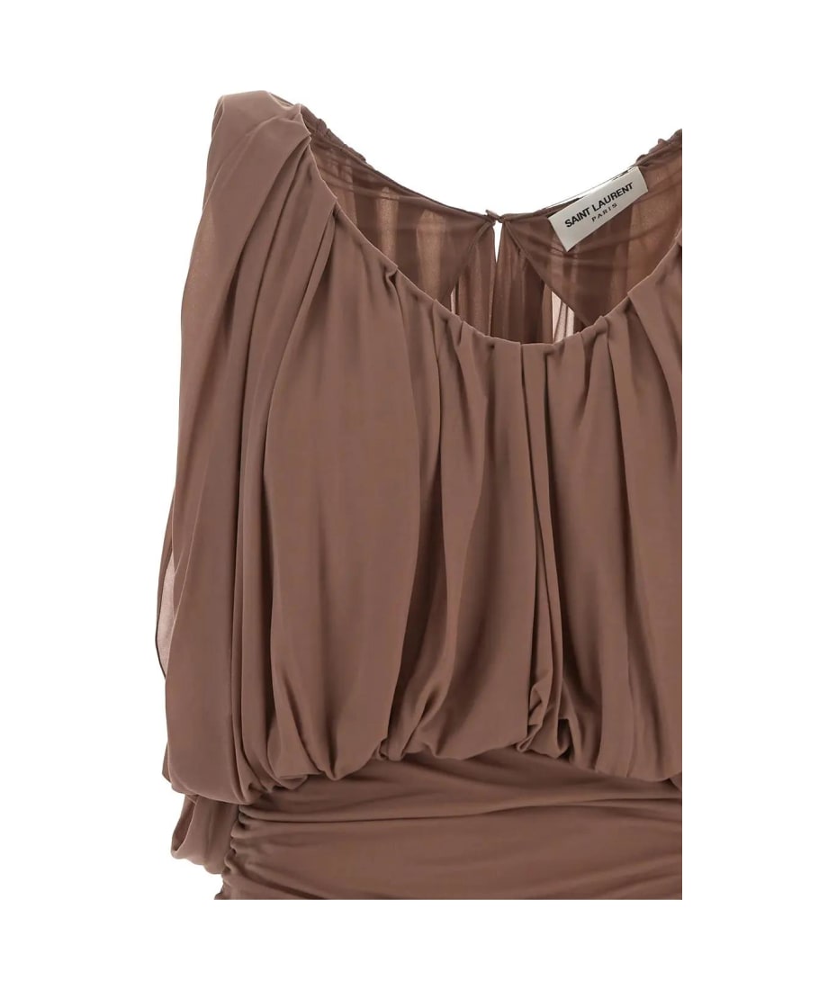 ワンピース SAINT LAURENT Biscuit Cupro Mini Dress Saint Laurent Biscuit Cupro Mini Dress | italist