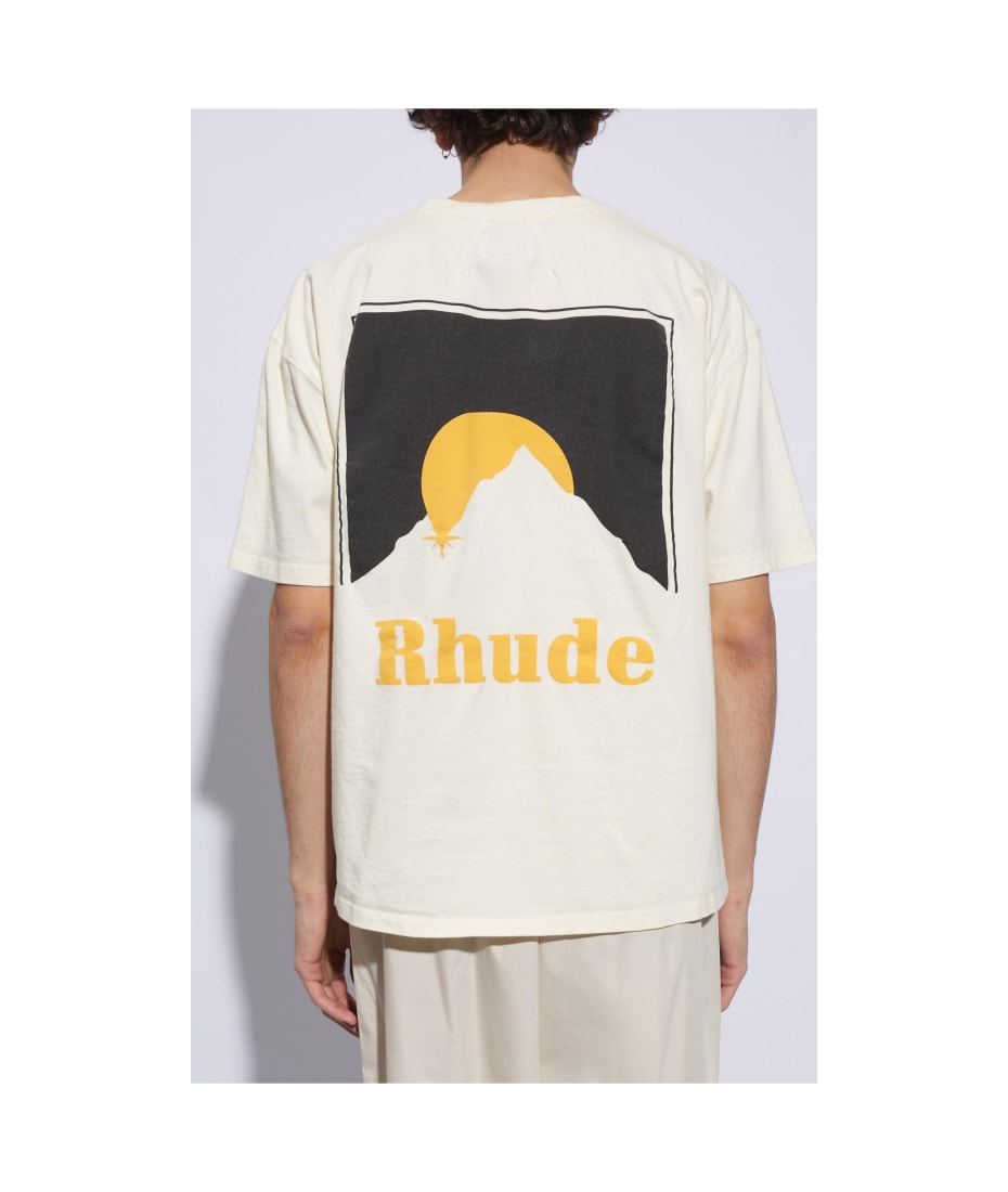 送料/関税込【RHUDE】ロゴ 半袖 Tシャツ コットン Rhude T-shirt With Logo | italist