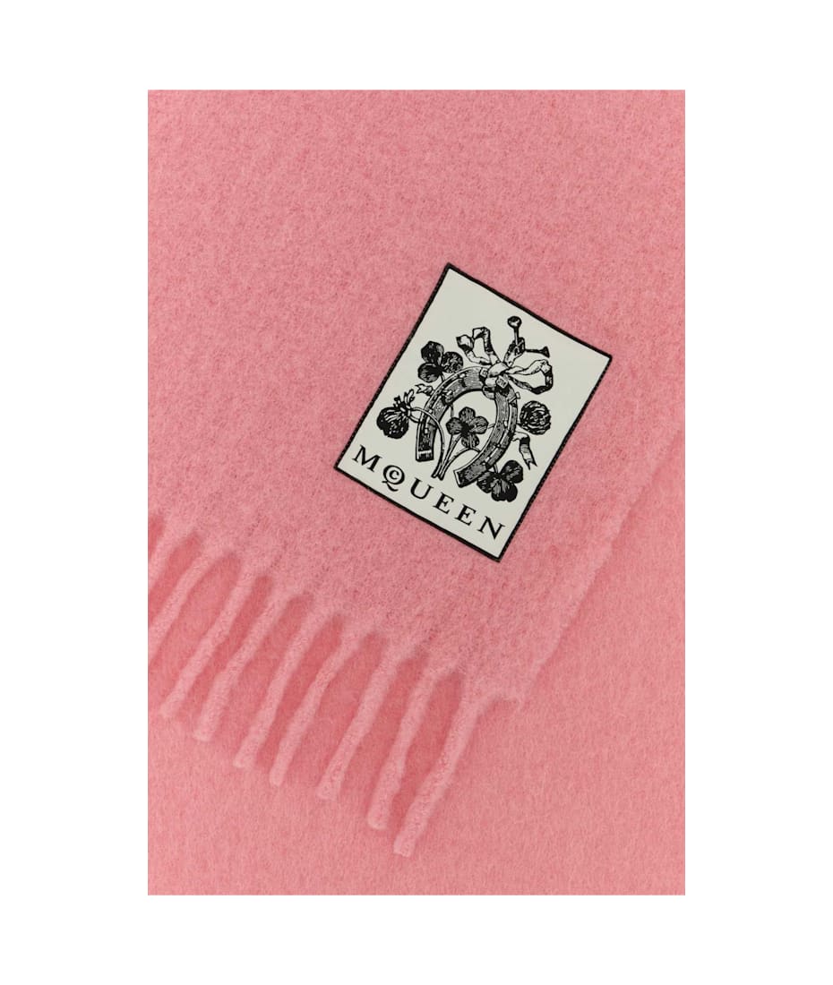 マフラー・ストール alexander mcqueen Pink alpaca blend scarf Alexander McQueen Pink Alpaca Blend Scarf | italist, ALWAYS