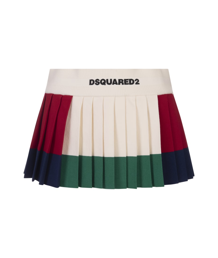 Dsquared DSQUARED2 Tight Skirt Mini Full Zip Lamb Leather