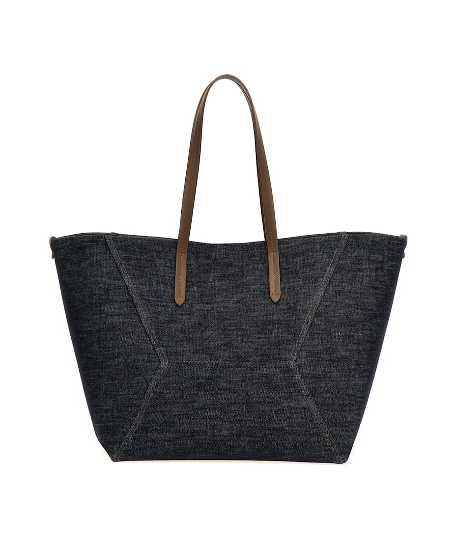 【関税込み】BRUNELLO CUCINELLI 'BC Duo' shopping bag Calfskin BC Duo bag for Woman in Pine Cone Brown | Brunello