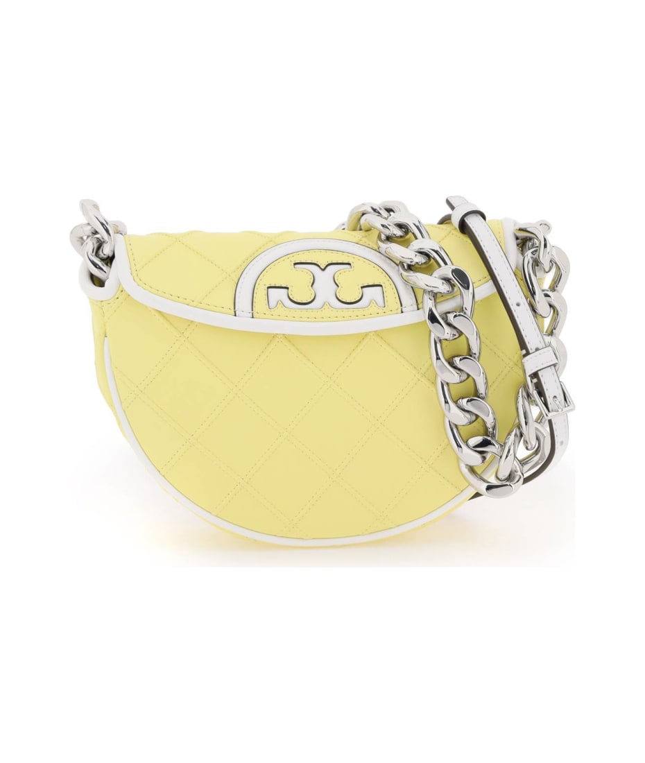 TORY BURCH: Kira bag in quilted leather - Lemon