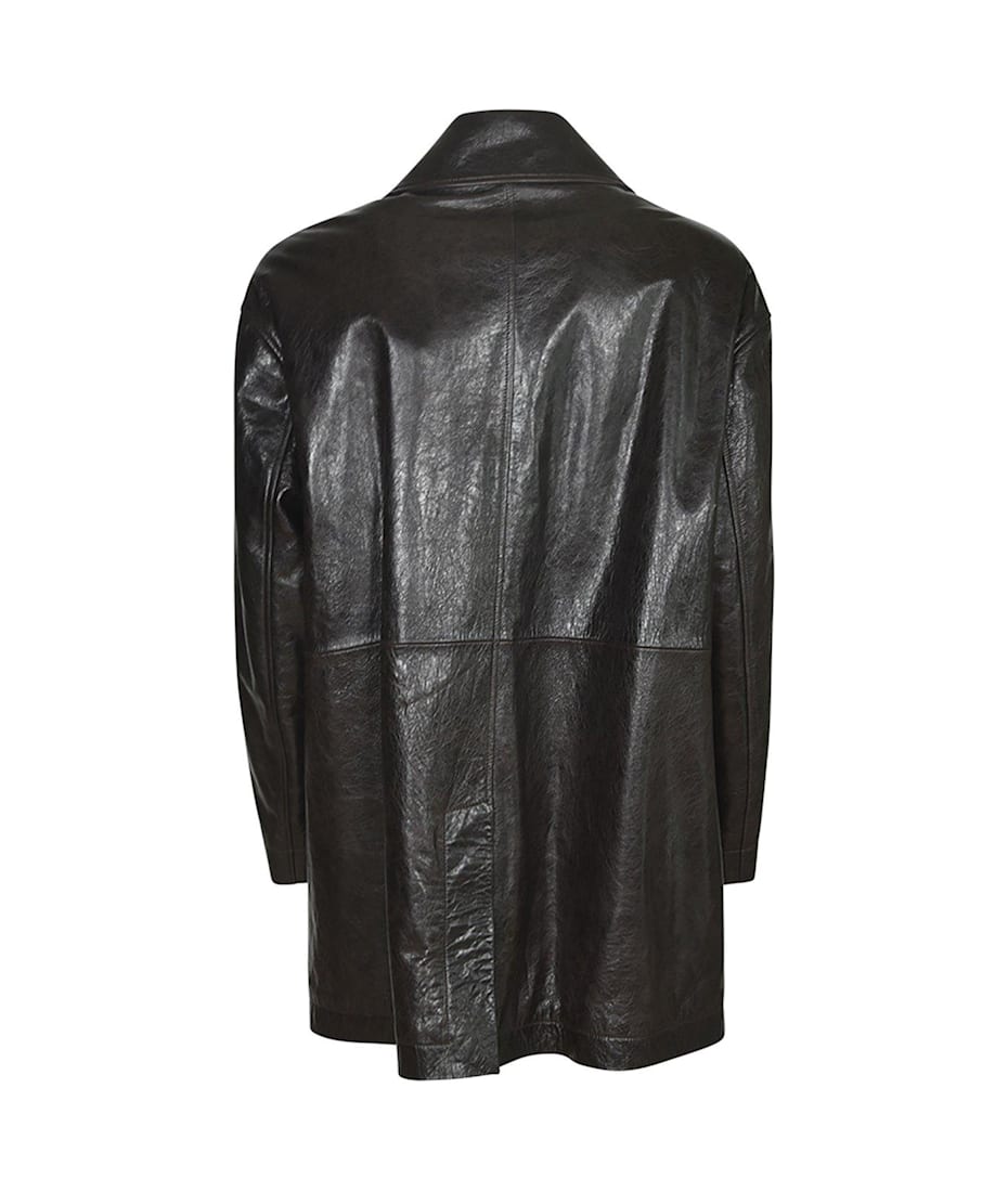 GIORGIO ARMANI lamb leather coat Giorgio Armani Double-breasted