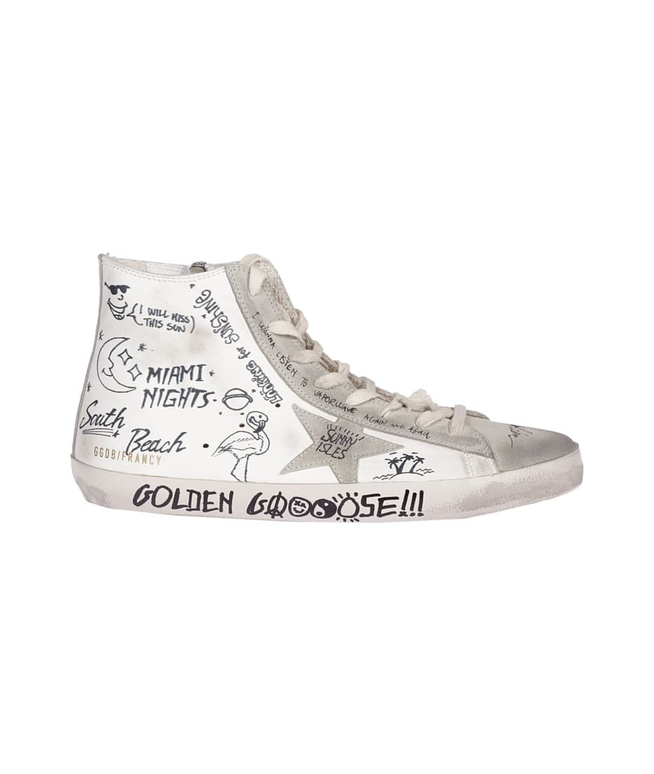 Golden Goose Francy Nappa Upper With Print Suede Star And List