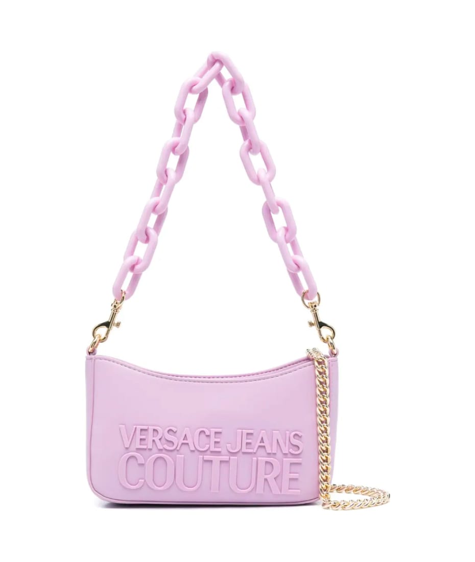 VERSACE JEANS COUTURE Orange Institutional Logo Bag