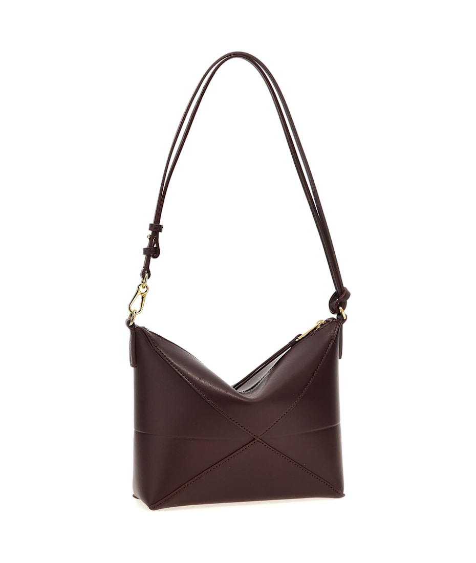クラッチバッグ LOEWE 'Puzzle Fold' clutch Bordeaux LOEWE Puzzle Fold leather clutch | NET-A-PORTER