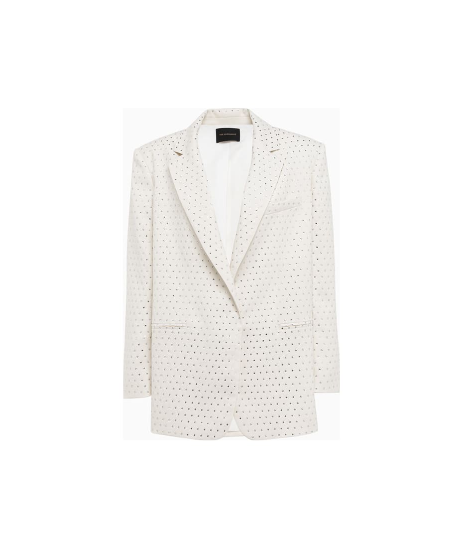St. John Collection Double Breasted Italian Stretch Cady Blazer
