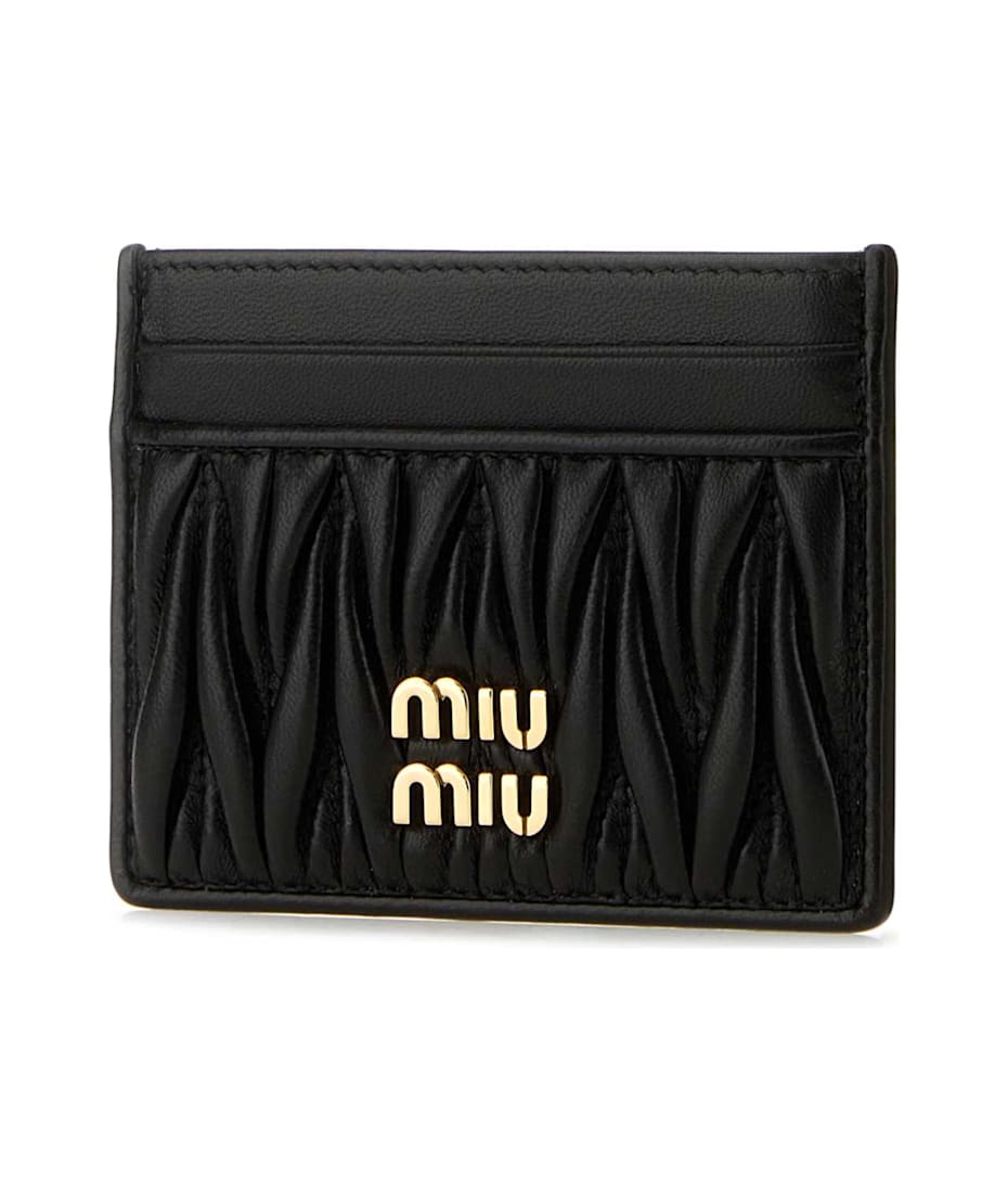 ★Miu Miu Leather Card Holder Black★ Miu Miu Matelasse Nappa Leather Card Holder, Black | eBay