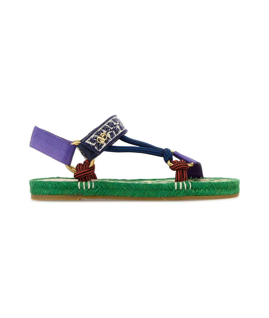 Valentino Garavani Embroidered Fabric Lake Powell Sandals