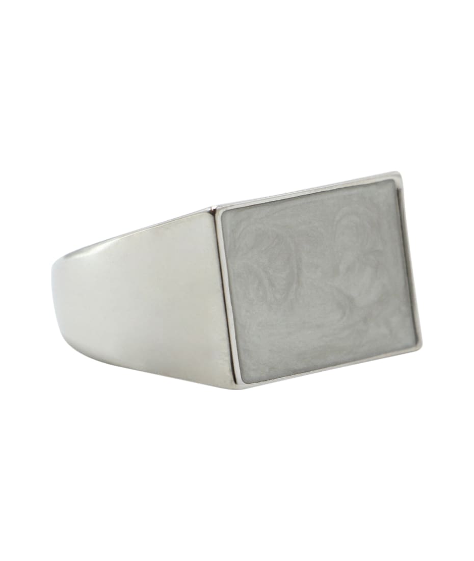 Dries Van Noten: Silver Stone Signet Ring | SSENSE