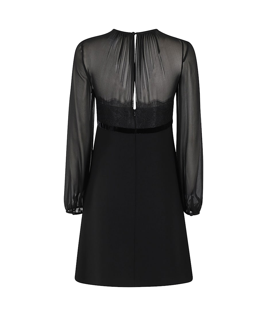 knee length dresses for ladies Max Mara Pianoforte Short wrap dress Black - Women main image 0