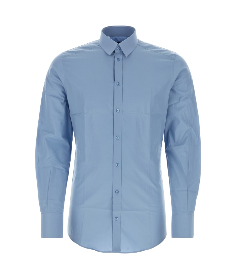 Tシャツ・カットソー Dolce & Gabbana CAMICIA CON PLACCA LOGO (G5JG4T FU5U8W0800) Cotton T-shirt with logo print in White for Men