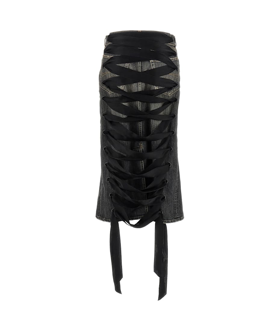 Balenciaga 'lace Up' Denim Skirt | italist