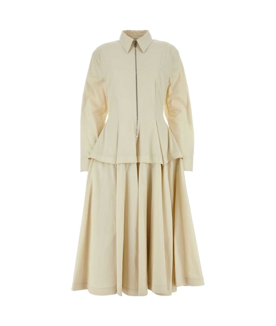 【送料&関税込】Bottega Veneta Cotton Blend Shirt Dress Bottega Veneta Sand Cotton Blend Shirt Dress | italist