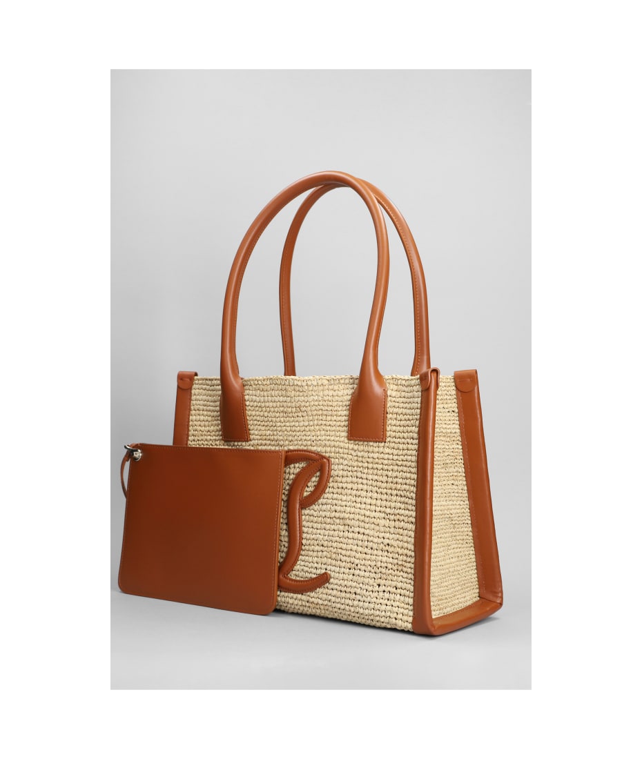 Christian Louboutin By My Side Tote In Beige Raffia
