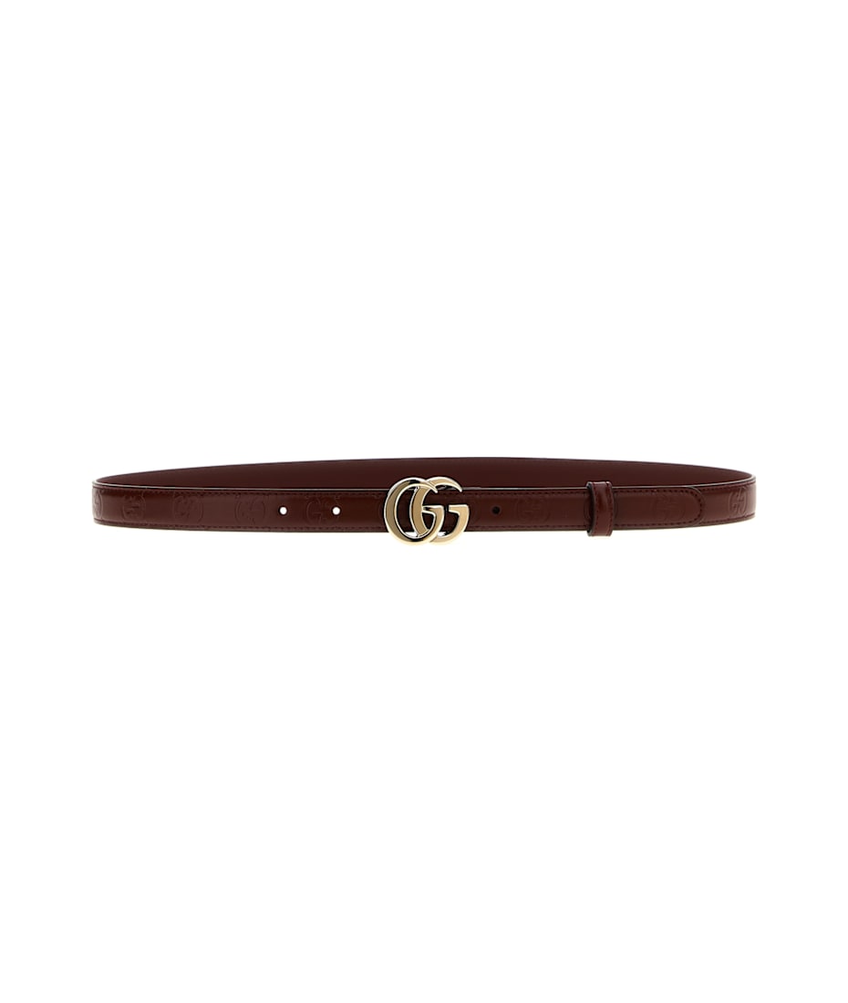ベルト GUCCI GG MILANO SHINY LEATHER THIN BELT GG Marmont thin belt in black leather | GUCCI® CA