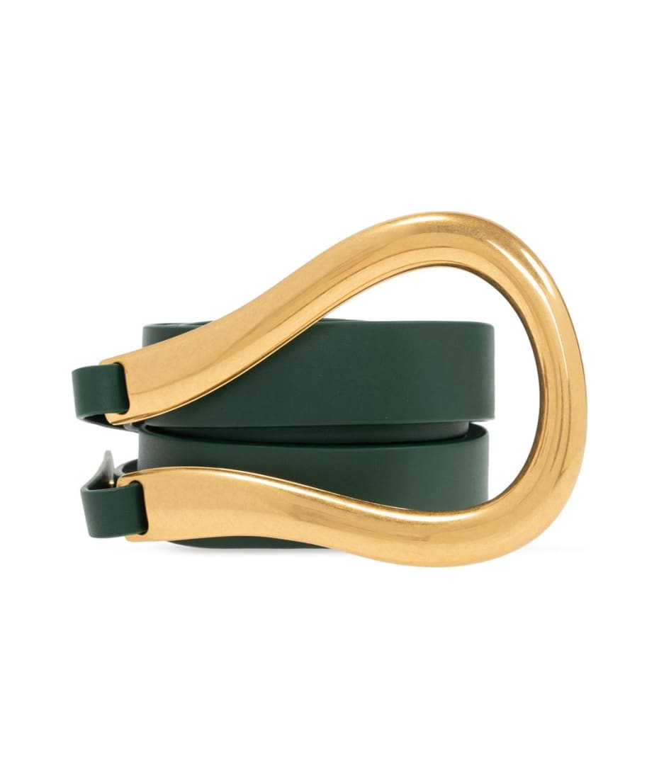 Bottega Veneta Thin Belts Women Leather Green Raintree