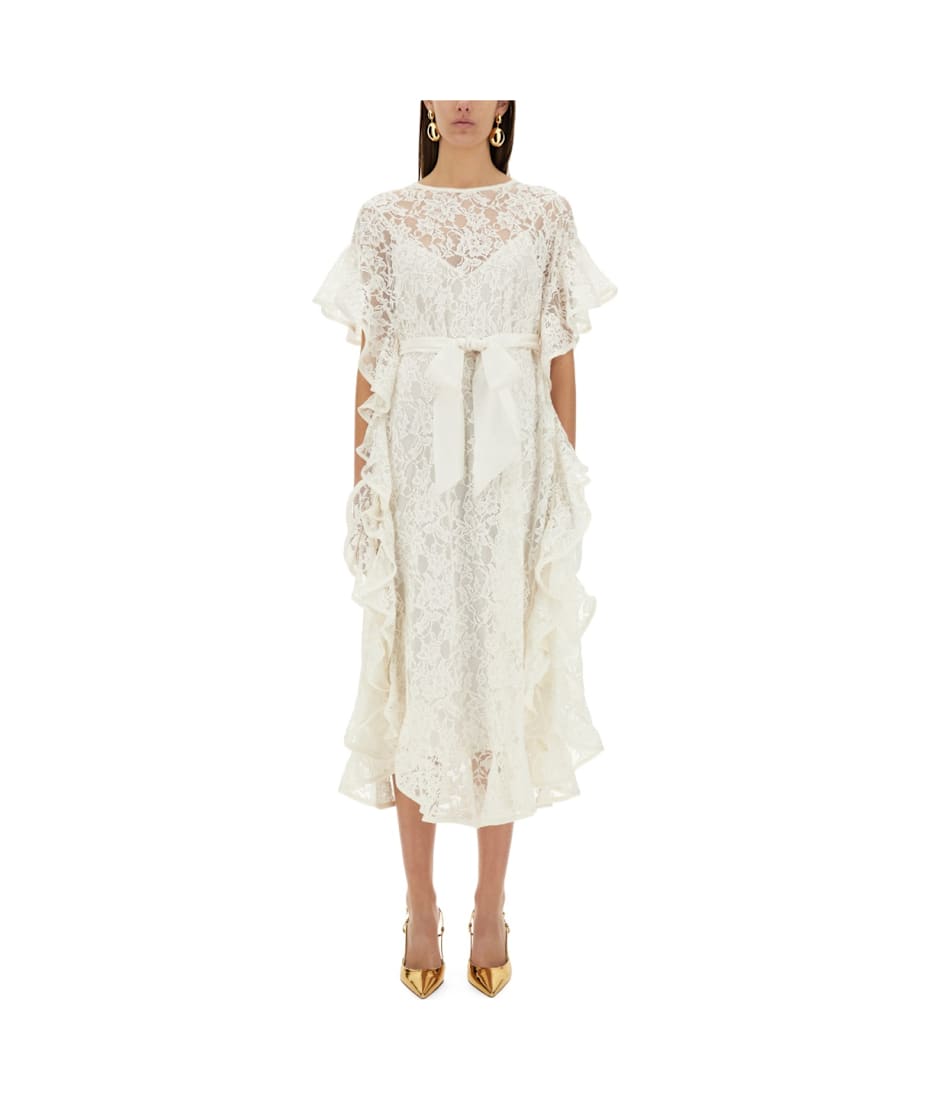 ワンピース ZIMMERMANN CRUSH LACE DRESS IN LINEN AND SILK Zimmermann CRUSH TIERED LACE MAXI DRESS | REVERSIBLE