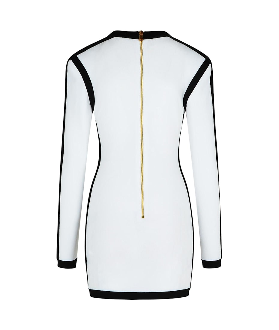 【送料&関税込】Balmain White Viscose Blend Dress Balmain White Viscose Blend Dress | italist